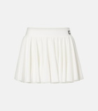 Tory Burch T Monogram gathered jersey tennis skirt