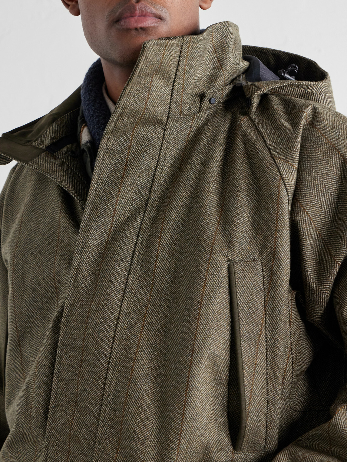 Purdey - Hooded Shell-Tweed Field Jacket - Green