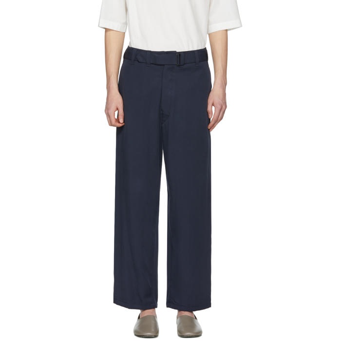 Photo: Lemaire Navy Belted Trousers 