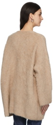 TOTEME Beige Alpaca Oversized Cardigan