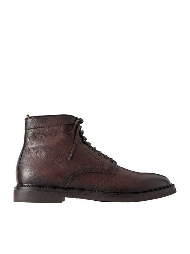 Photo: Officine Creative - Hopkins Flexi 203 Leather Lace-Up Boots - Brown