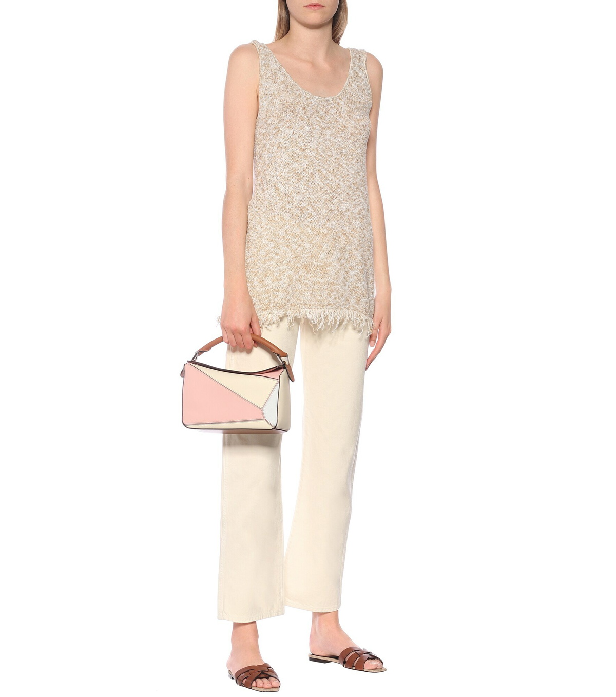 Alanui - Cotton-blend knit tank top