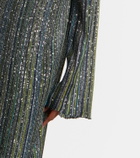 Missoni Striped lamé gown
