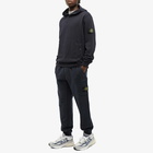 Stone Island Men's Snap Neck Popover Hoodie in Navy Blue