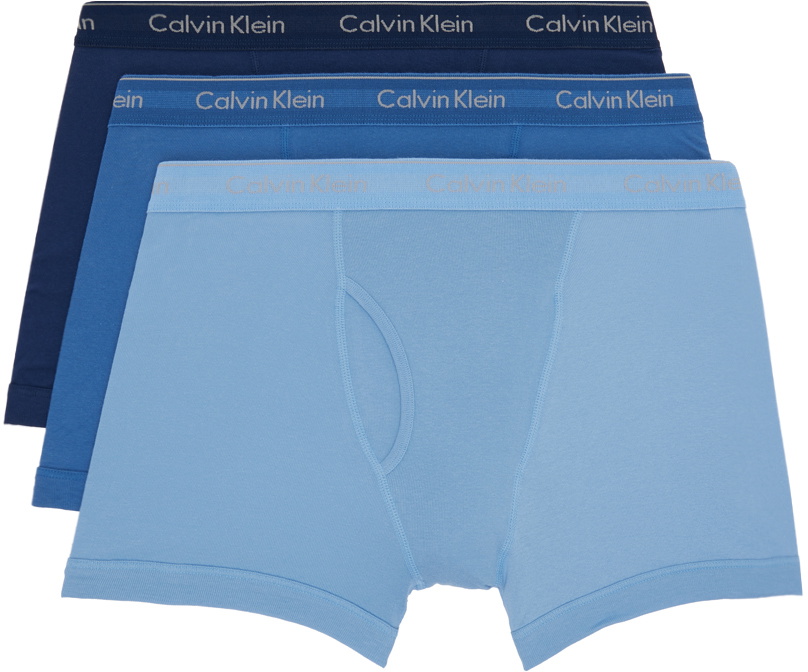 Calvin Klein Underwear Three-Pack Blue Classic Boxer Briefs Calvin