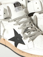 Golden Goose - Sky Star Distressed Leather High-Top Sneakers - White