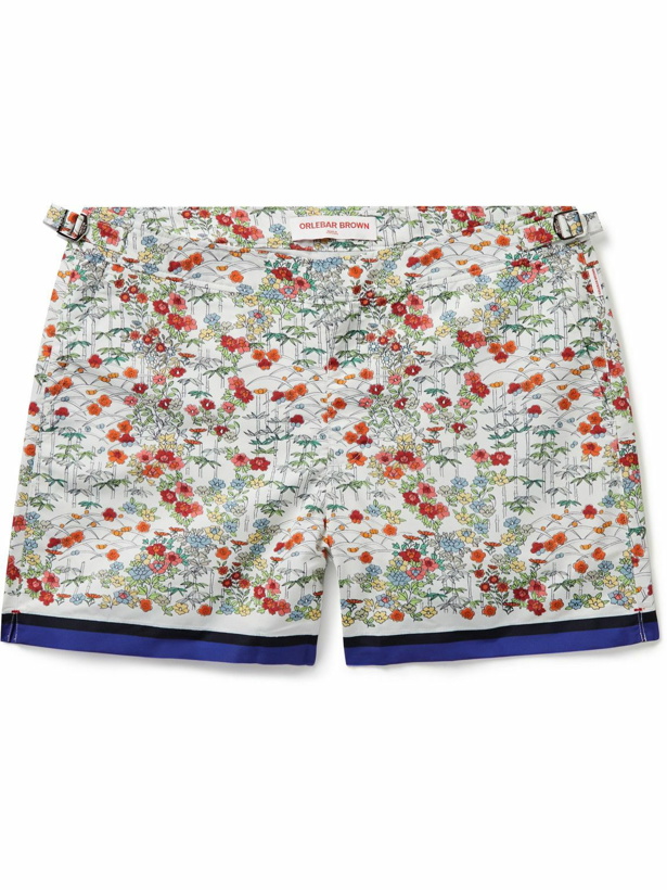 Photo: Orlebar Brown - Setter Slim-Fit Short-Length Floral-Print Swim Shorts - White