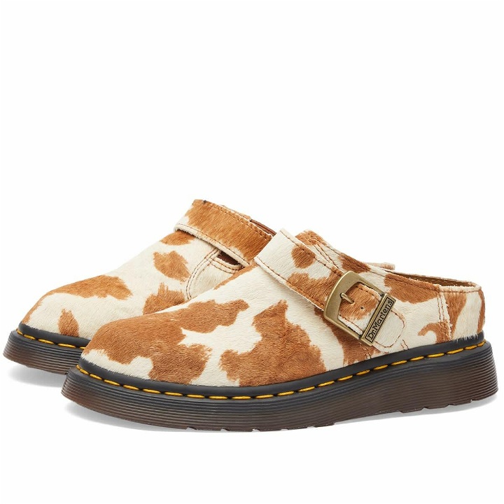 Photo: Dr. Martens Isham Buckle Mule in Jersey Cow Print