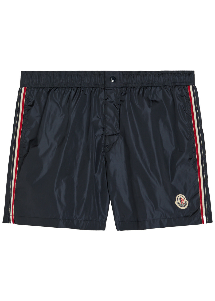 Moncler Logo Nylon Swim Shorts Navy Moncler