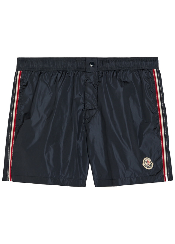 Photo: Moncler Logo Nylon Swim Shorts Navy