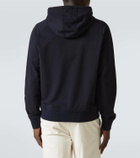 Zegna Zip-up cotton-blend hoodie