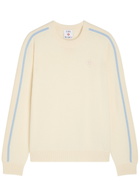 Casablanca Crew-neck Wool and Cashmere-blend Jumper Cream