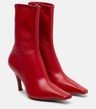 Amina Muaddi Jamie 80 leather ankle boots