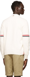 Thom Browne White Milano RWB Stripe Sweater