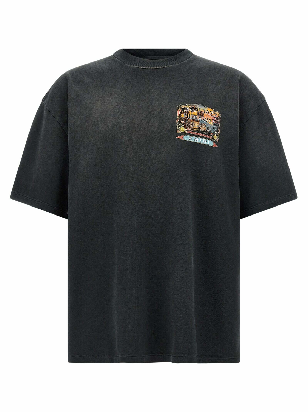 【Amiri】Jazz ハイダウェイ Black Tシャツ AMIRI JAZZ HIDEAWAY OVERSIZED TEE - Black | AMIRI