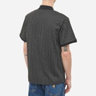 Pass~Port Men's Stripe Polo Shirt in Black