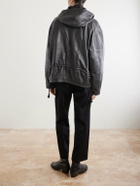 Enfants Riches Déprimés - Malcom Leather Hooded Jacket - Black