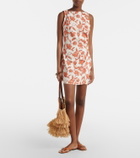 SIR Chloe floral linen-blend minidress