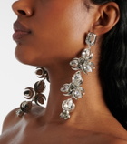 Magda Butrym Crystal-embellished floral drop earrings