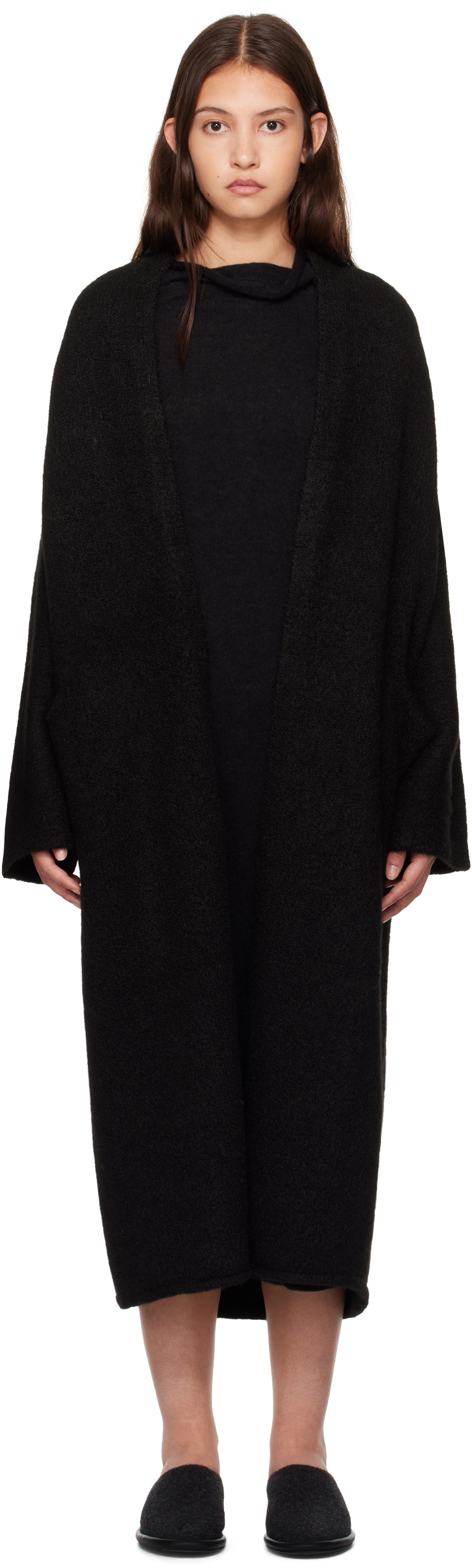 Lauren Manoogian Black Long Shawl Cardigan