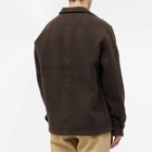 Foret Men's Stay Wool Chore Jacket in Deep Brown