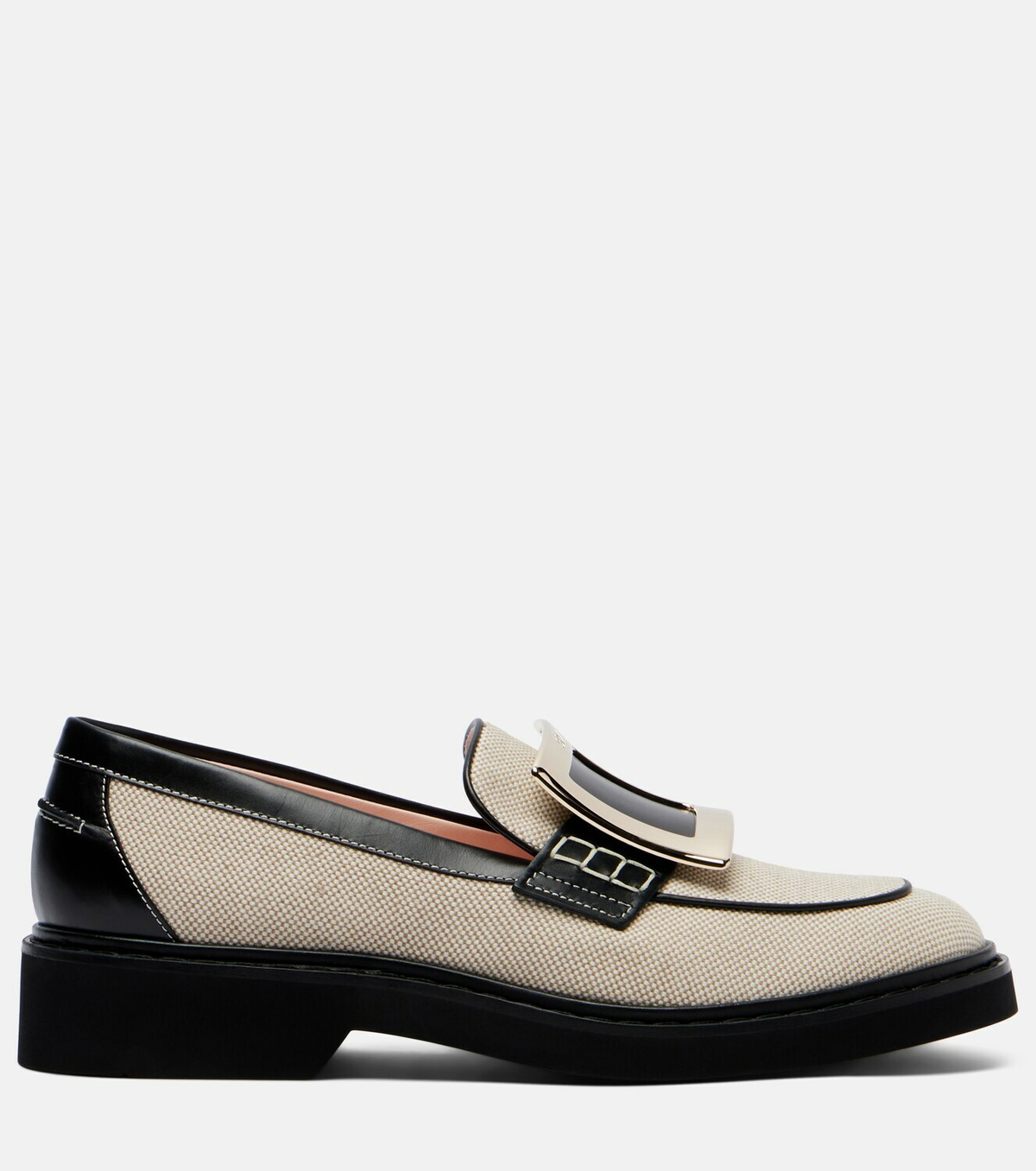 Roger Vivier Viv' Rangers leather-trimmed loafers