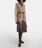 Brunello Cucinelli Houndstooth wool-blend vest
