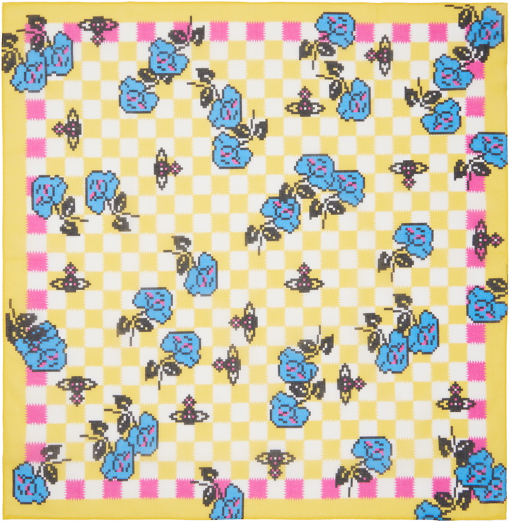 Photo: Vivienne Westwood Yellow Pixel Rose Pocket Square
