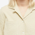 Howlin by Morrison Women's Howlin' Short Sleeve Seersucker Cocktails For The Girls Plea in Ecru