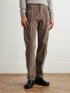 Altea - Reed Straight-Leg Garment-Dyed Cotton-Corduroy Trousers - Brown