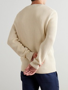 Sunspel - Honeycomb-Knit Cotton Sweater - Neutrals