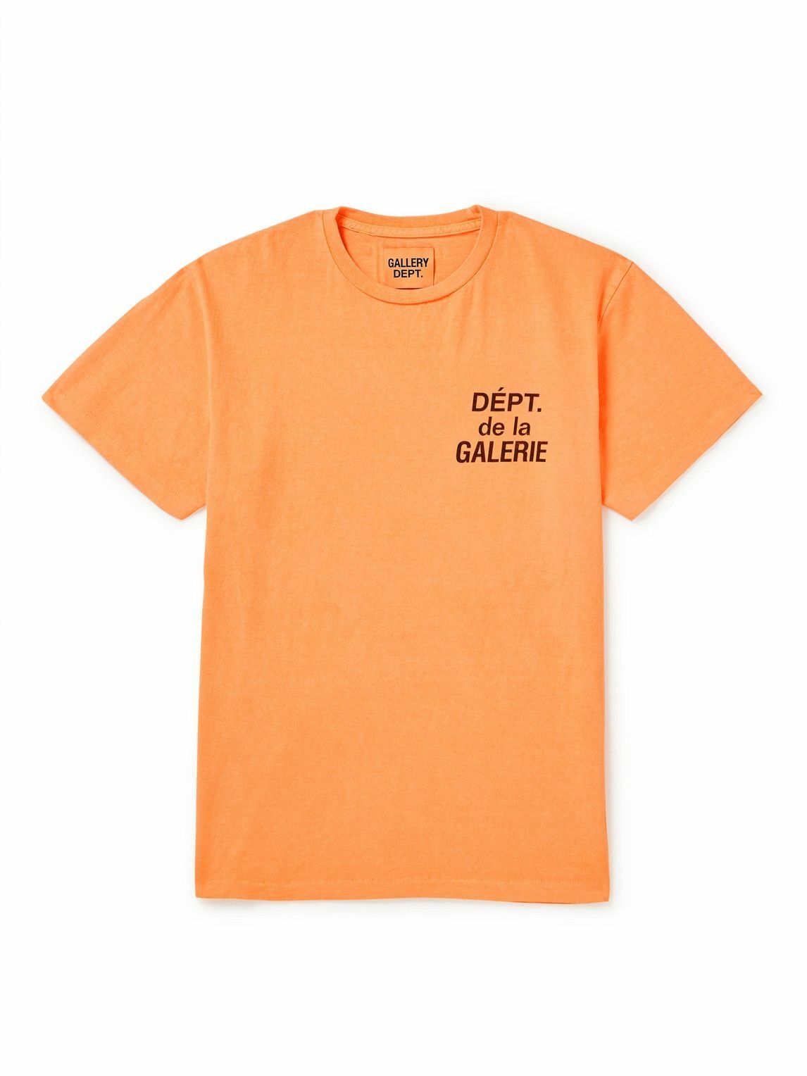 Gallery Dept. - Logo-Print Cotton-Jersey T-Shirt - Orange Gallery Dept.