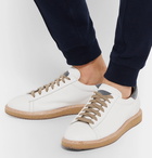 Brunello Cucinelli - Suede-Trimmed Leather Sneakers - Men - White