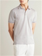 Canali - Cotton-Piqué Polo Shirt - Neutrals