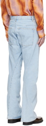 NVRFRGT Blue Twisted Jeans