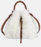 Chloé Marcie Small shearling bucket bag