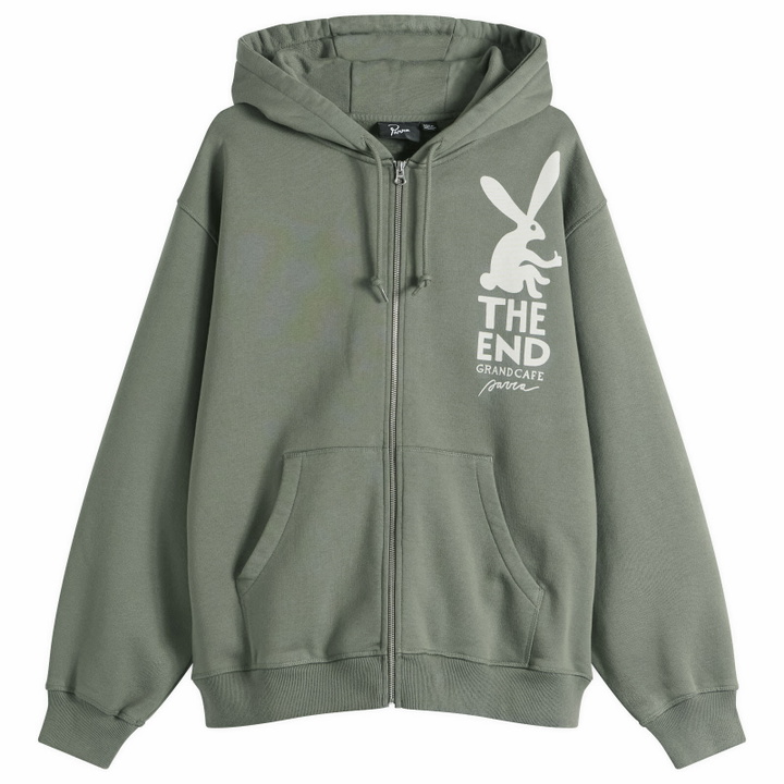 Photo: By Parra Men's End The Bunny Zip Hoodie in Green