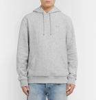 Stüssy - Logo-Embroidered Mélange Loopback Cotton-Jersey Hoodie - Gray