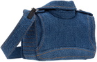 Moschino Blue Denim Biker Bag