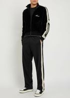 Amiri Amiri Bones Appliquéd Velour Track Jacket Black