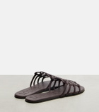 Loewe Petal Anagram leather slides