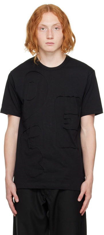 Photo: Comme des Garçons Shirt Black Cutouts T-Shirt