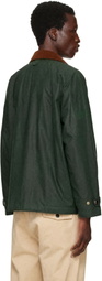 Drake's Green Waxed Coverall Jacket