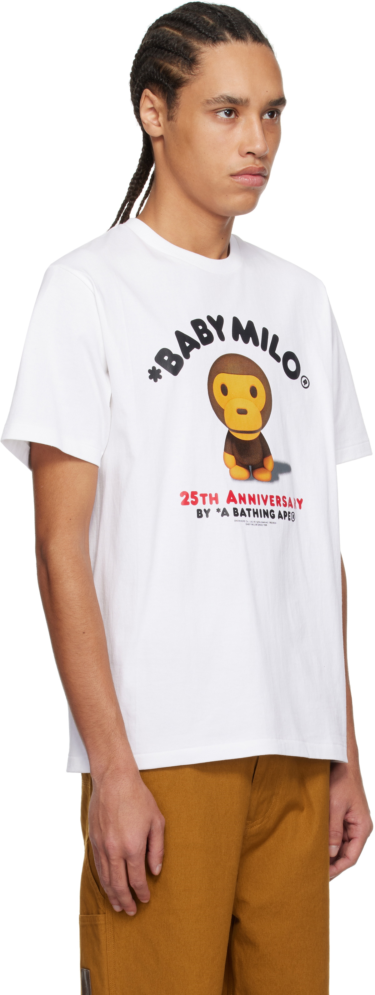 BAPE White Baby Milo '25th Anniversary' Photo T-shirt A Bathing Ape