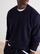 Slowear - Zanone Cotton and Cashmere-Blend Jersey Sweatshirt - Blue