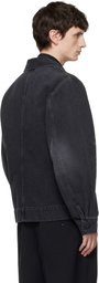 Simone Rocha Black Multi Pocket Workwear Denim Jacket