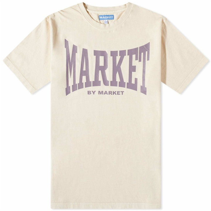 Photo: MARKET Men's Persistent Logo T-Shirt in Ecru