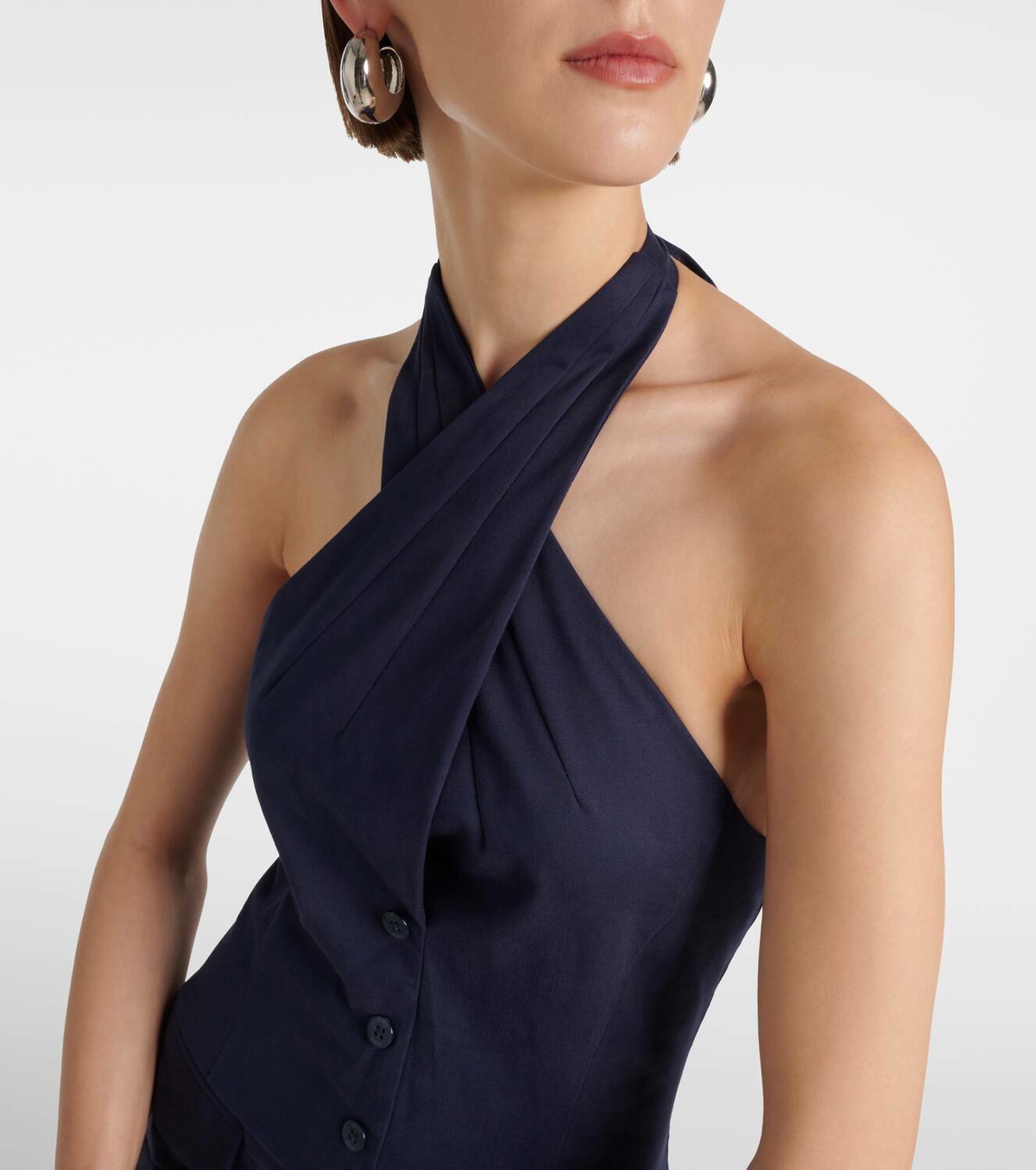 Staud Harrington chino and poplin maxi dress Staud Staud Harrington chino and poplin maxi dress Staud