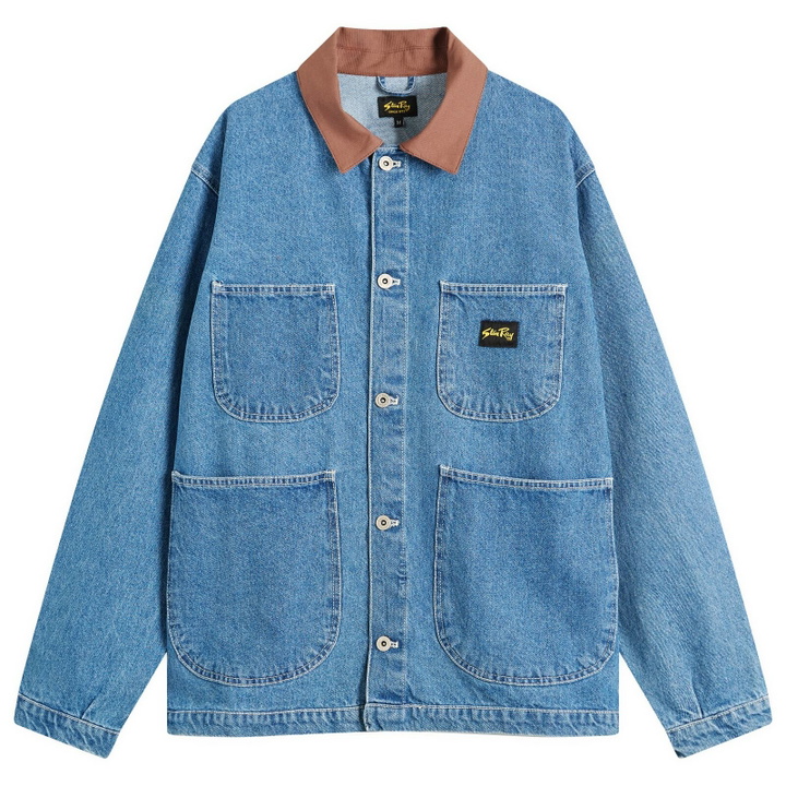 Photo: Stan Ray Men's Coverall Jacket in 70S Stone Denim