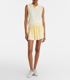 Varley Rue striped cotton-blend polo shirt